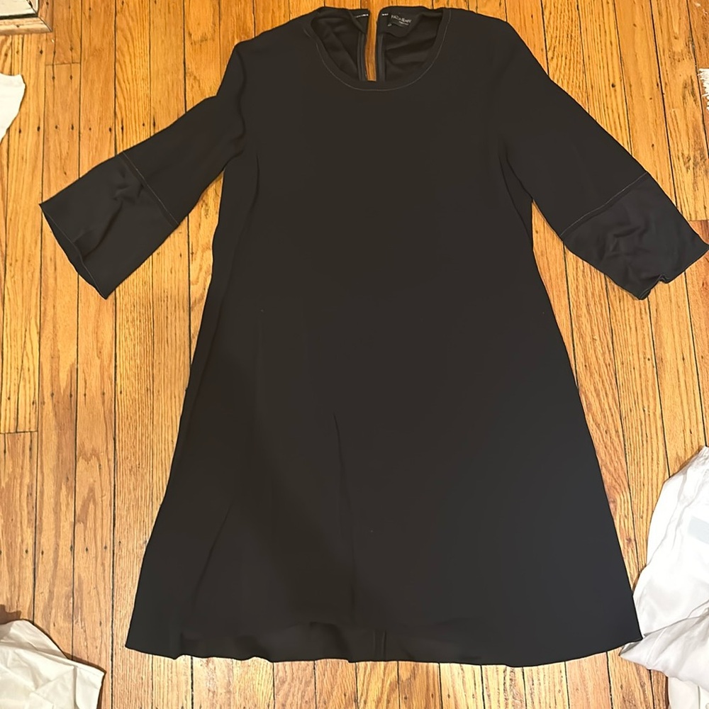 Crepe and silk dress